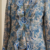 Viola Ramie Kebaya Set in Cerulean