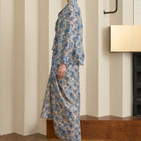 Viola Ramie Kebaya Set in Cerulean