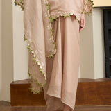 Gaia Ramie Kedah Set with Selendang in Blush