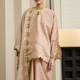 Gaia Ramie Kedah Set with Selendang in Blush