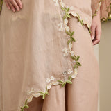 Gaia Ramie Kedah Set with Selendang in Blush