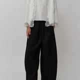 Sculptor Linen Pants in Black