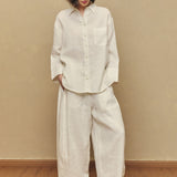 Sculptor Linen Pants in White