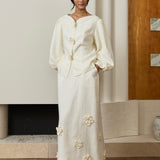 Camille Linen Kebaya Set in Chantilly