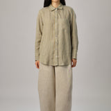 The Great Linen Striped Shirt in Pistachio