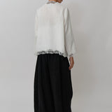 Thalia 2-Piece Linen Blouse in Porcelain