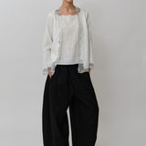Thalia 2-Piece Linen Blouse in Porcelain