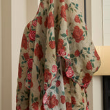 Ophelia Ramie Selendang in Ruby