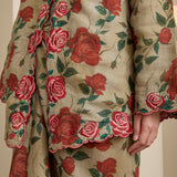 Ophelia Ramie Kebaya Set in Ruby