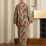 Ophelia Ramie Kebaya Set in Ruby