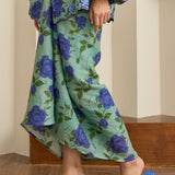 Ophelia Ramie Kebaya Set in Sapphire