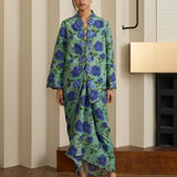 Ophelia Ramie Kebaya Set in Sapphire