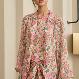 Viola Ramie Kebaya Set in Rosé