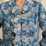 Florentine Ramie Kebaya Top in Horizon