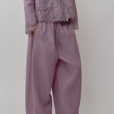 Sculptor Linen Pants in Lilac