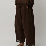 Sculptor Embroidered Pants in Cocoa