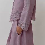Sculptor Linen Pants in Lilac