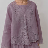Colette 2-Piece Linen Blouse in Lilac