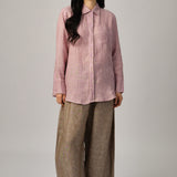 The Great Linen Striped Shirt in Strawberry