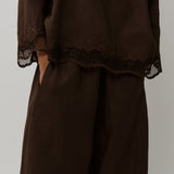 Sculptor Embroidered Pants in Cocoa
