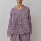 Colette 2-Piece Linen Blouse in Lilac