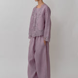 Sculptor Linen Pants in Lilac