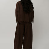 Sculptor Embroidered Pants in Cocoa