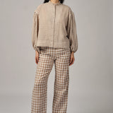 Lady Gingham Shirt in Ecru