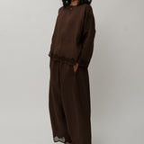 Sculptor Embroidered Pants in Cocoa