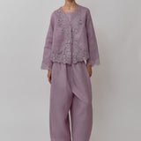 Sculptor Linen Pants in Lilac