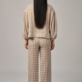 Lady Gingham Shirt in Ecru