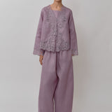 Colette 2-Piece Linen Blouse in Lilac