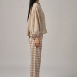 Avenue Pants in Brown Gingham