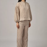 Avenue Pants in Brown Gingham