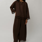 Ares Linen Top in Cocoa