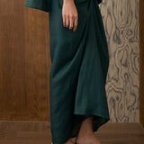 Signature Ramie Knot Skirt in Emerald