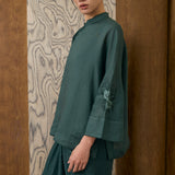 Narumi Ramie Tunic in Emerald