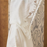 Khalisa Linen Short Head Piece in Porcelain