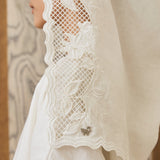 Khalisa Linen Short Head Piece in Porcelain