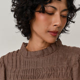 Claudia Linen Blouse in Walnut