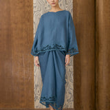 Khalisa Linen Kedah Set in Moonlight