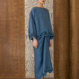 Khalisa Linen Kedah Set in Moonlight