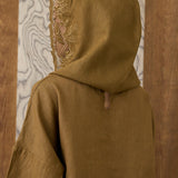 Khalisa Linen Short Head Piece in Olive