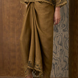 Khalisa Linen Kedah Set in Olive