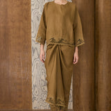 Khalisa Linen Kedah Set in Olive