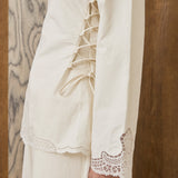 Lennox Poplin Top in Chantilly