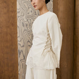 Lennox Poplin Top in Chantilly