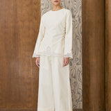 Lennox Poplin Top in Chantilly