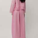 Sculptor Linen Pants in Flamingo