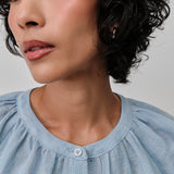 Lake Long Sleeve Linen Shirt in Cornflower